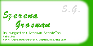 szerena grosman business card